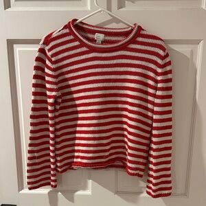 Red and White Striped Sweater